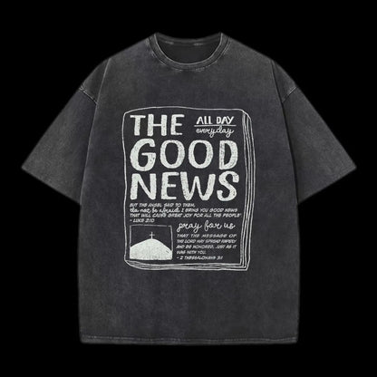 The Good News Christian Washed T-Shirt