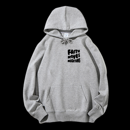 Faith Moves Mountains Drawstring Hoodie