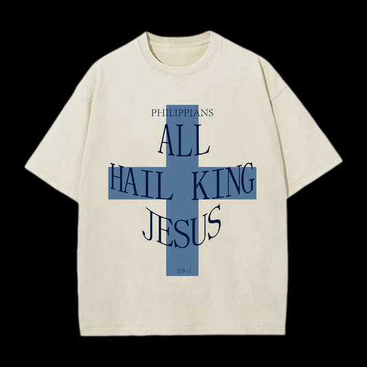 All Half King Jesus Washed T-Shirt