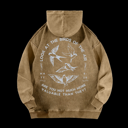Look At The Birds Of The Air Washed Hoodie