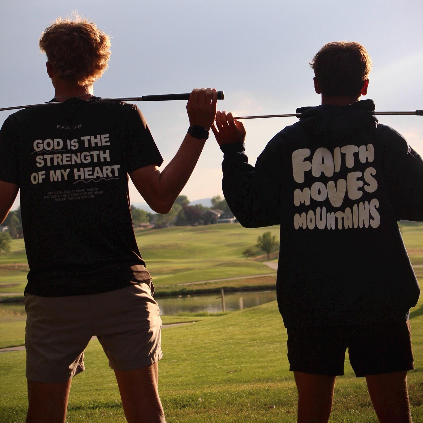 Faith Moves Mountains Drawstring Hoodie