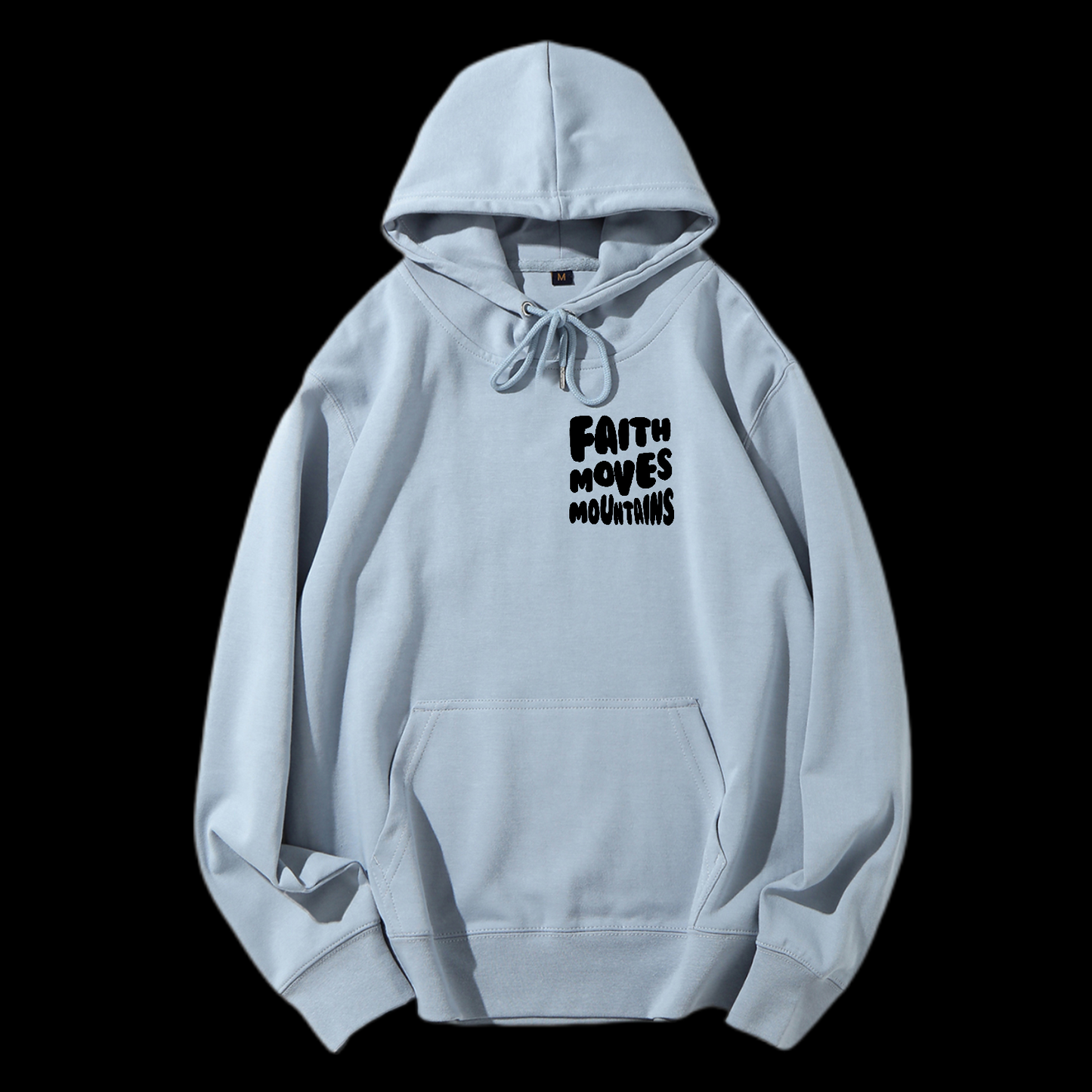Faith Moves Mountains Drawstring Hoodie