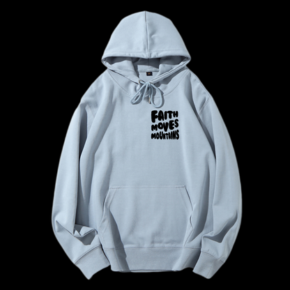 Faith Moves Mountains Drawstring Hoodie