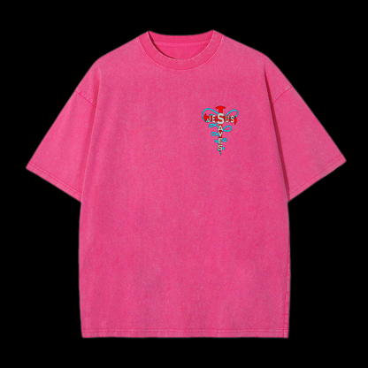 Jesus Saves Washed T-Shirt