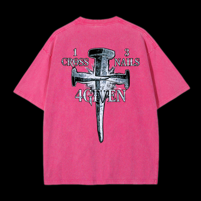 1Cross 3Nails 4Given Washed T-Shirt