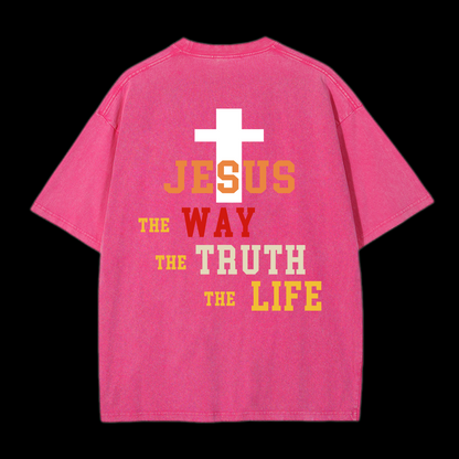 Jesus The Way The Truth The Life Washed T-Shirt