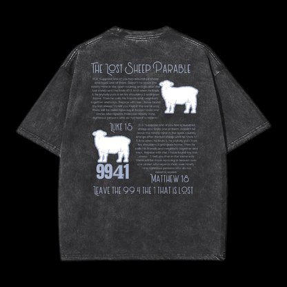 The Lost Sheep Parable Washed T-Shirt
