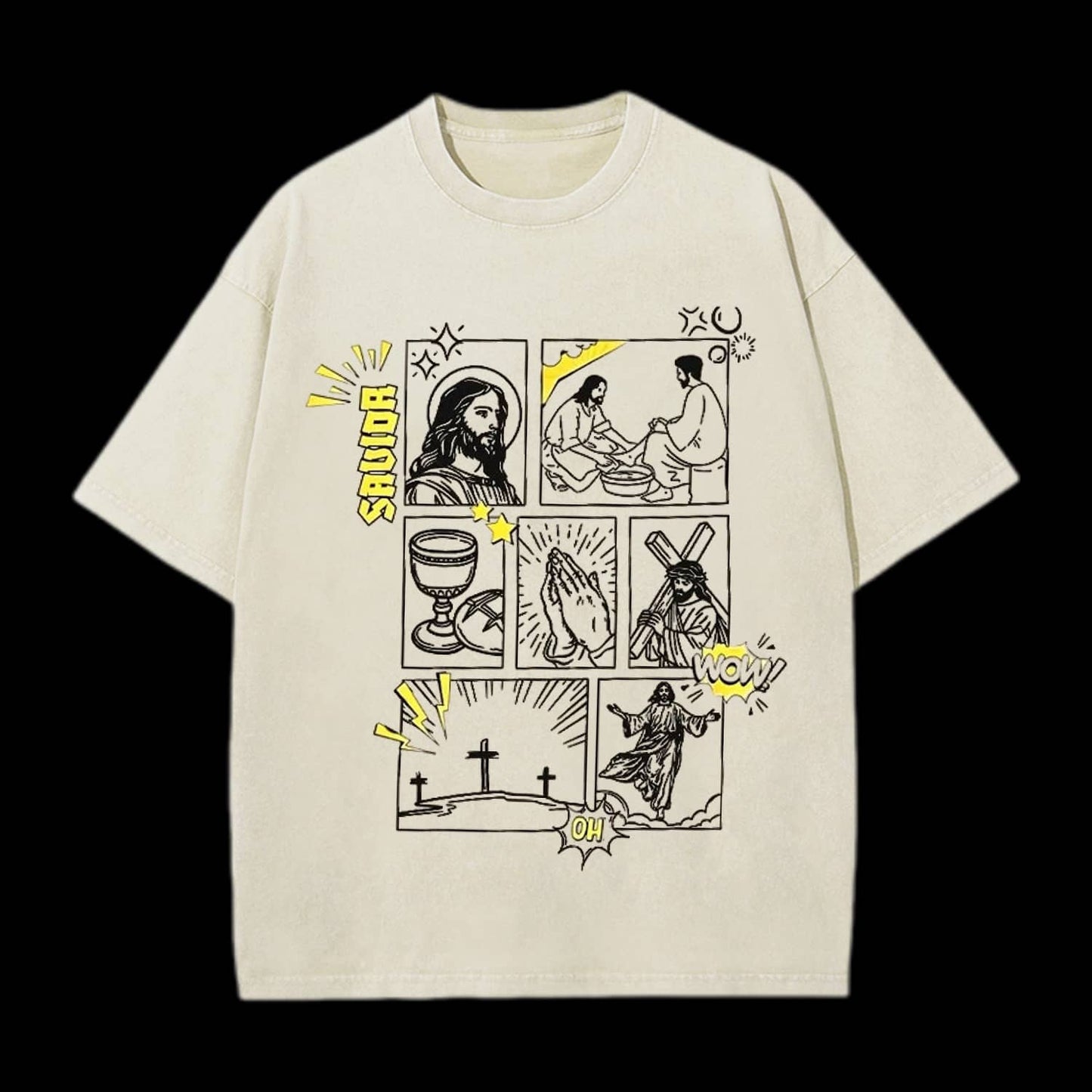 Resurrection Graphic Faith Christian Washed T-Shirt