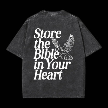 Store The Bible In Your Heart Christian Tee