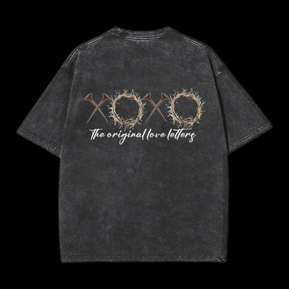 XOXO Original Love Letters Christian Washed T-Shirt