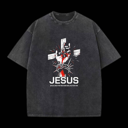 Jesus Died For Me Cross Christian Tee