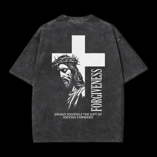 Forgiveness Washed Distressed Short Sleeve T-Shirt