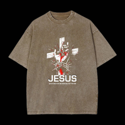 Jesus Died For Me Cross Christian Tee