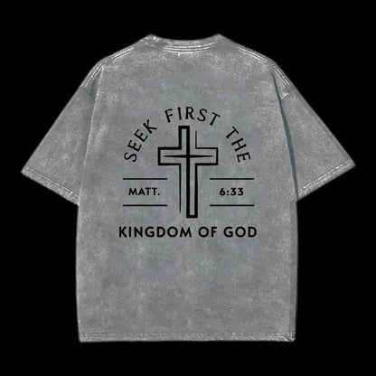 Seek First The Matt633 Kingdom Of God Printed Men's Tee