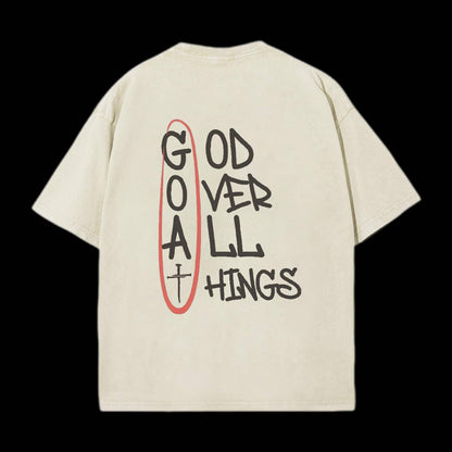God Over All Things Washed Distressed Tee