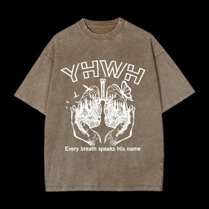 YHWH EVERY BREATH SPEAKS HIS NAME CHRISTIAN TEE