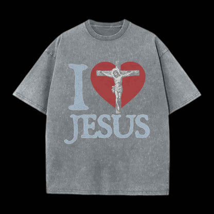 I LOVE JESUS CHRISTIAN TEE