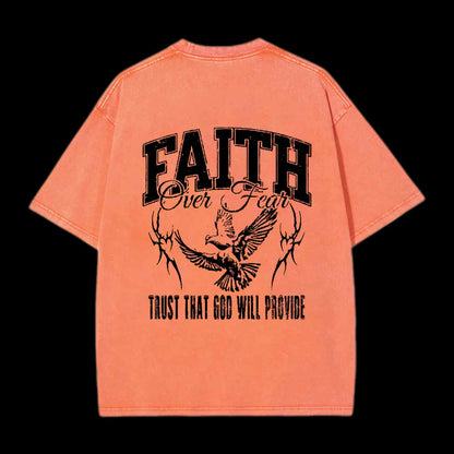 FAITH OVER FEAR TRUST THAT GOD CHRISTIAN TEE