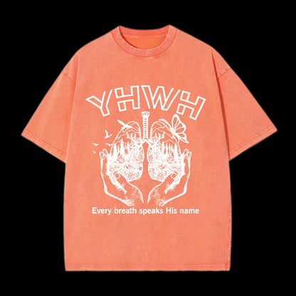 YHWH EVERY BREATH SPEAKS HIS NAME CHRISTIAN TEE