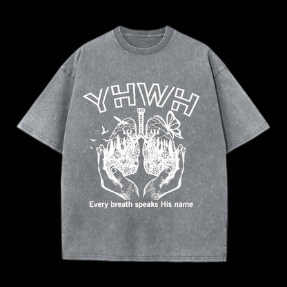 YHWH EVERY BREATH SPEAKS HIS NAME CHRISTIAN TEE
