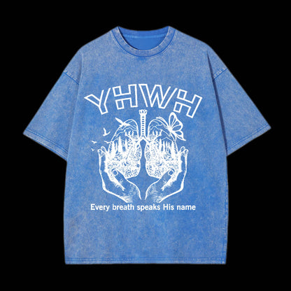 YHWH EVERY BREATH SPEAKS HIS NAME CHRISTIAN TEE