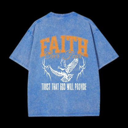FAITH OVER FEAR TRUST THAT GOD CHRISTIAN TEE
