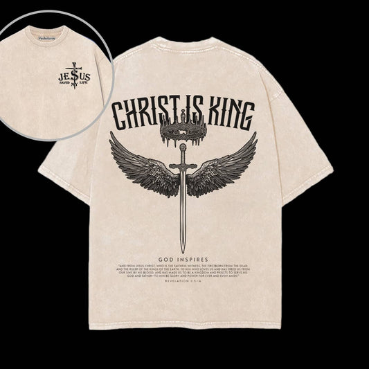 THE CHRIST IS KING WASHED T-SHIRT