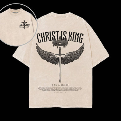 THE CHRIST IS KING WASHED T-SHIRT