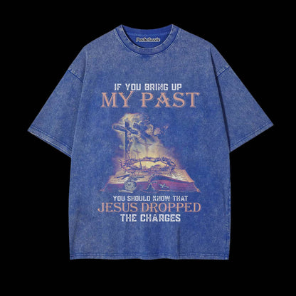 THE JESUS DROPPED WASHED T-SHIRT