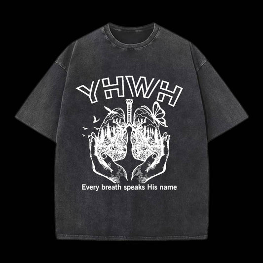 YHWH EVERY BREATH SPEAKS HIS NAME CHRISTIAN TEE