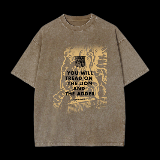 You Will Tread On The Lion And The Adder Washed T-Shirt