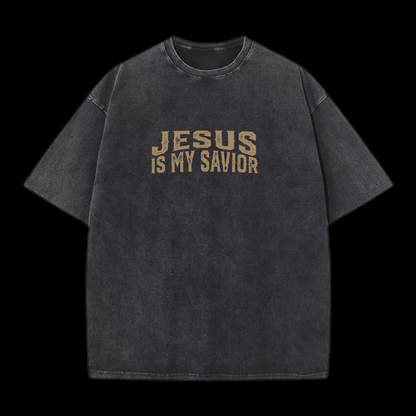 Jesus Is My Savior Washed T-Shirt