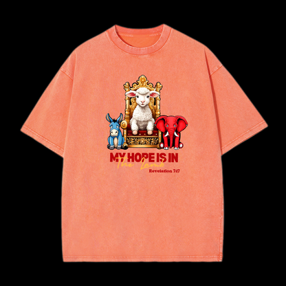 For The Lamb At The Center Washed T-Shirt