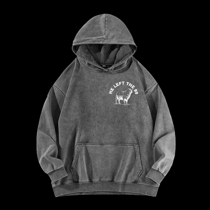 He Left The 99 Washed Hoodie