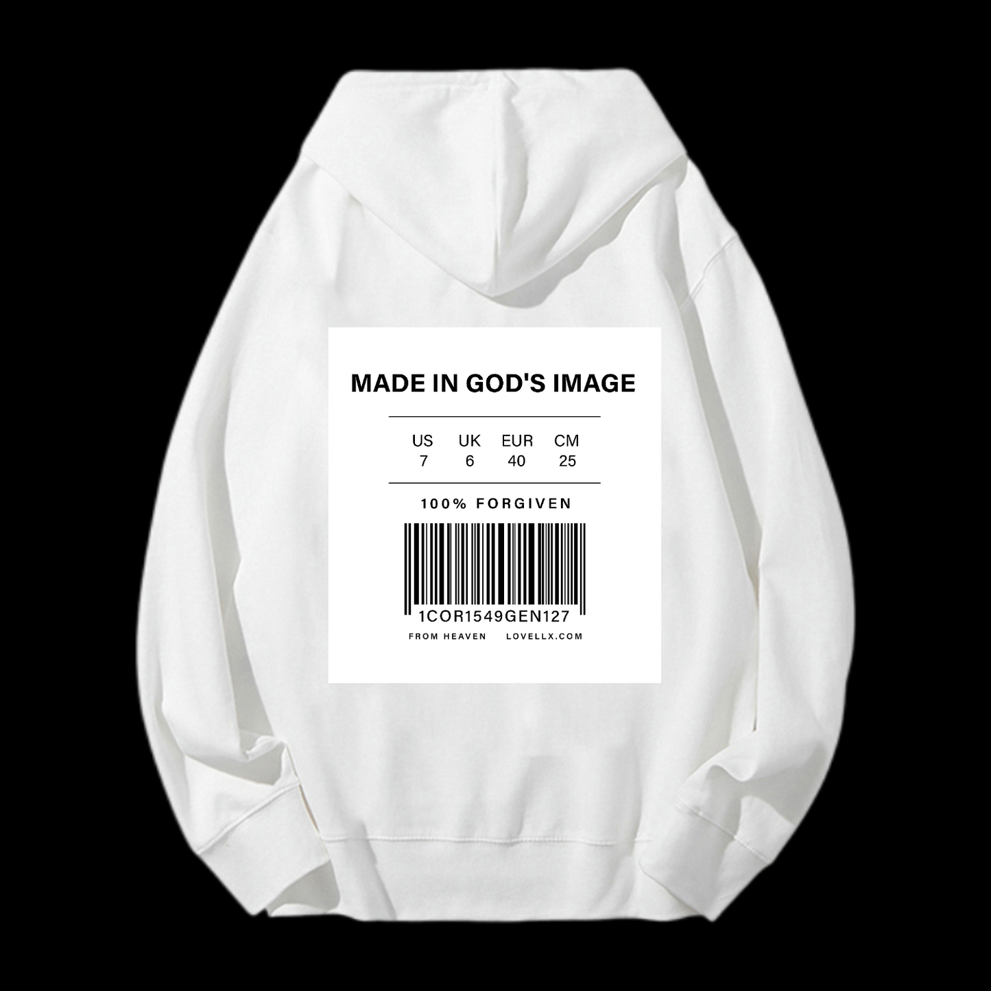 Made In God's Image Drawstring Hoodie