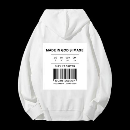 Made In God's Image Drawstring Hoodie