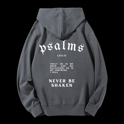 I Will Never Be Shaken Drawstring Hoodie