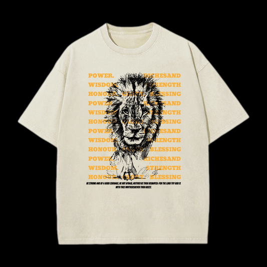 Be Strong And Of Good Courage Washed T-Shirt