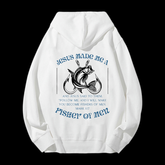 Jesus Made Me A Fisher Of Men Drawstring Hoodie