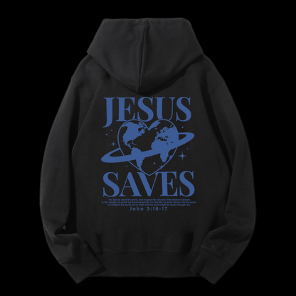 Jesus Saves Drawstring Hoodie