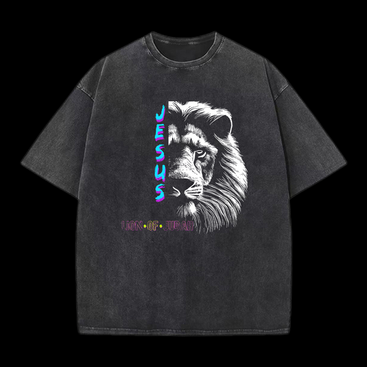 Jesus Lion Of Judan Washed T-Shirt