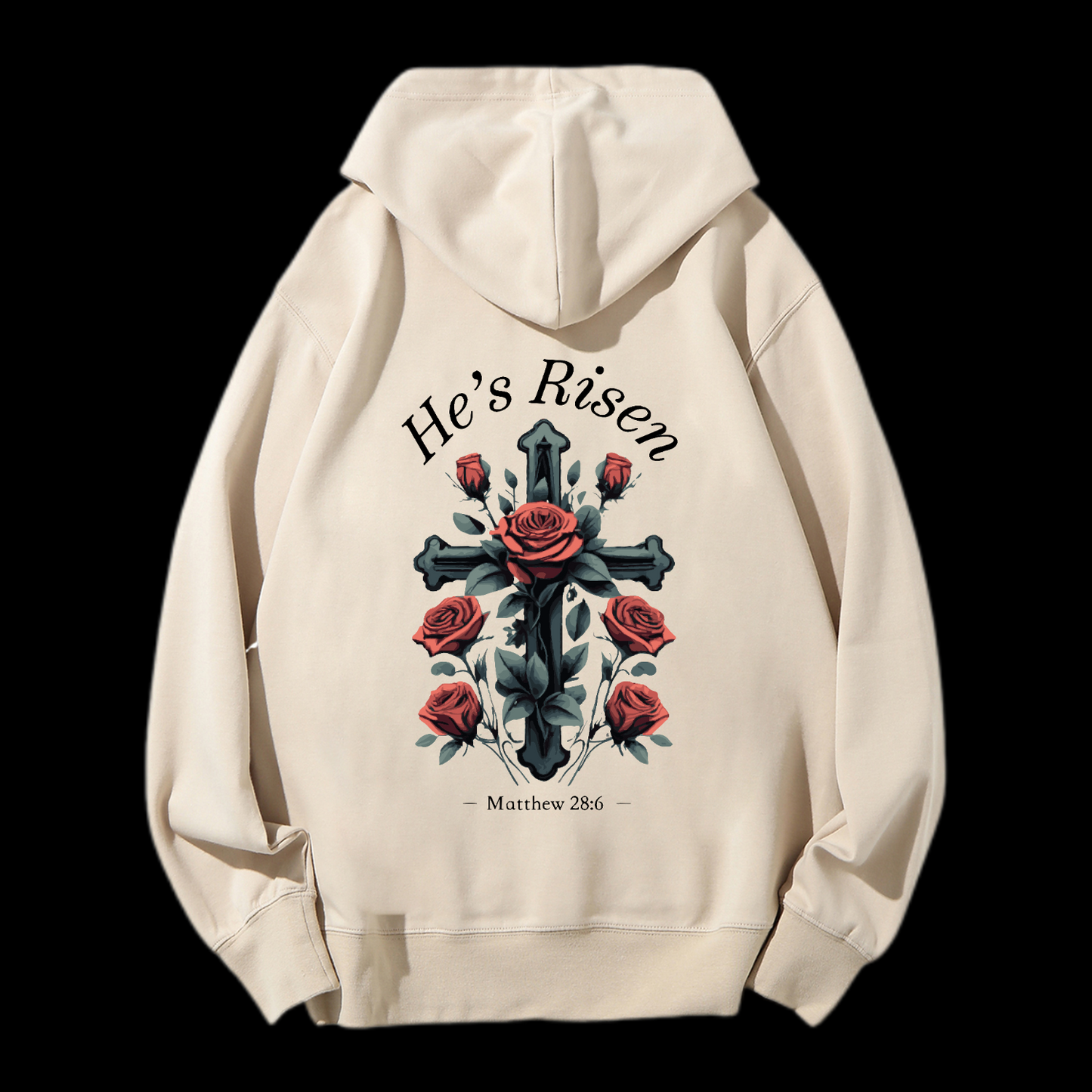 He's Risen Drawstring Hoodie