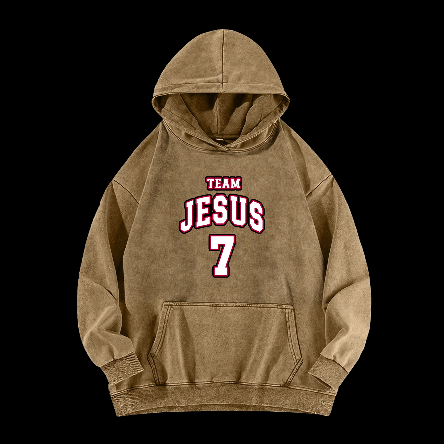 Team Jesus 7 Washed Hoodie