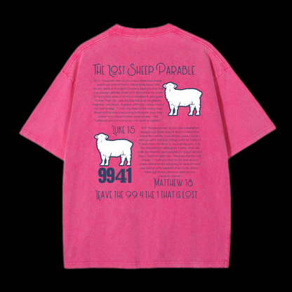 The Lost Sheep Parable Washed T-Shirt