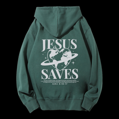 Jesus Saves Drawstring Hoodie