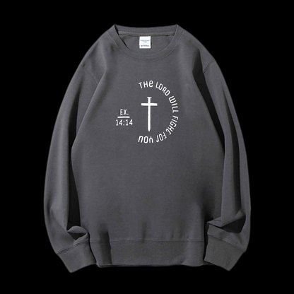 The Lord Will Fight Crewneck Sweatshirt