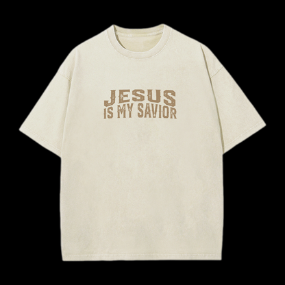 Jesus Is My Savior Washed T-Shirt