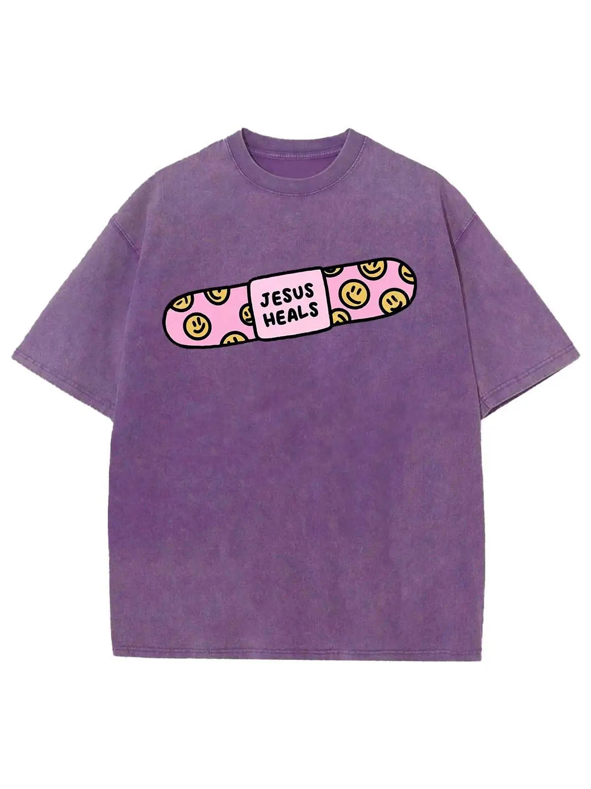 Jesus Heals Unisex Washed T-Shirt