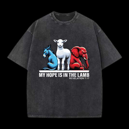 For The Lamb At The Center Washed T-Shirt