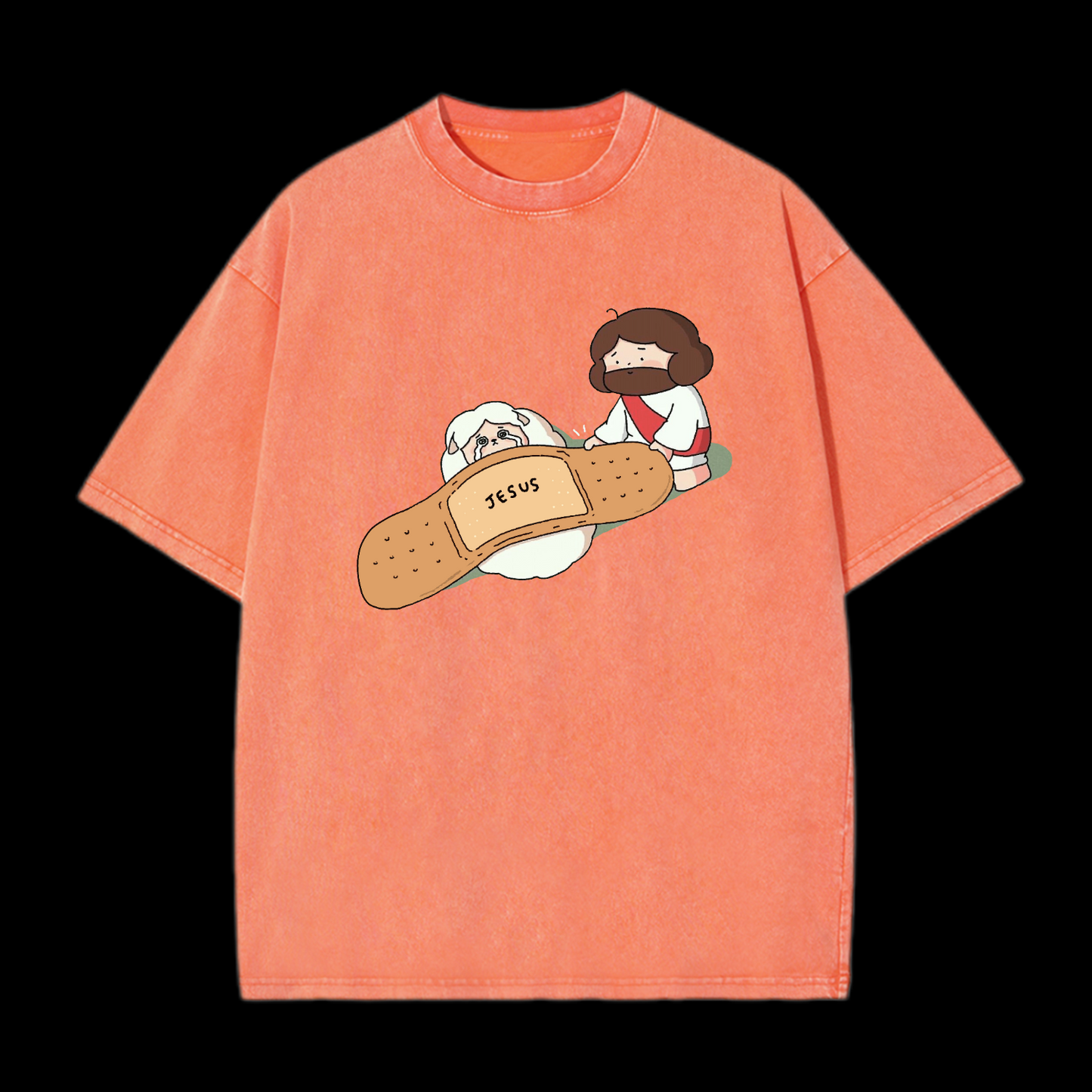 Jesus Heals Washed T-Shirt